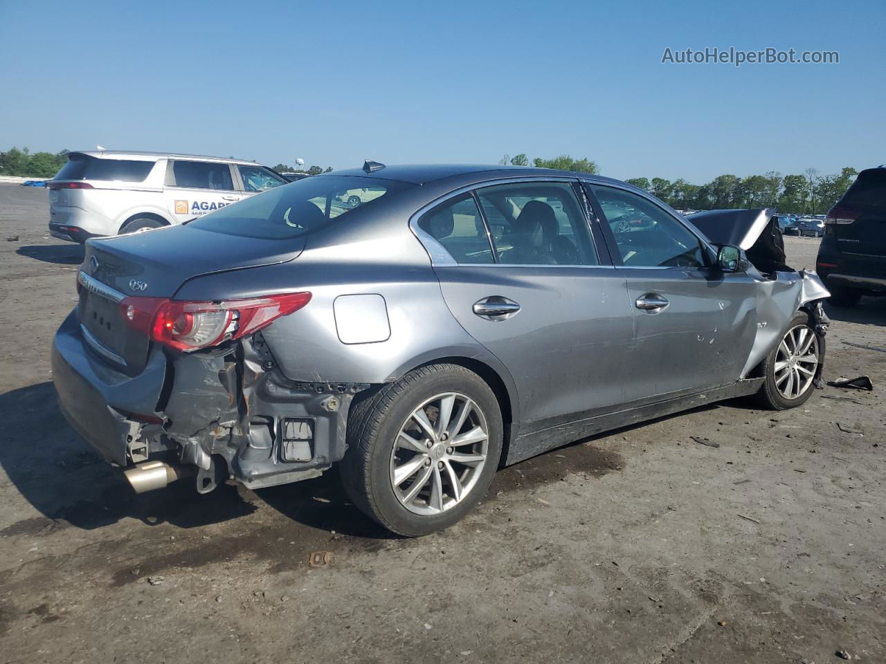 2015 Infiniti Q50 Base Gray vin: JN1BV7AP0FM338212