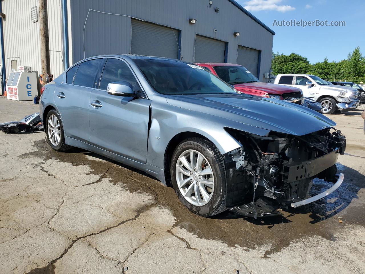 2015 Infiniti Q50 Base Blue vin: JN1BV7AP0FM343135