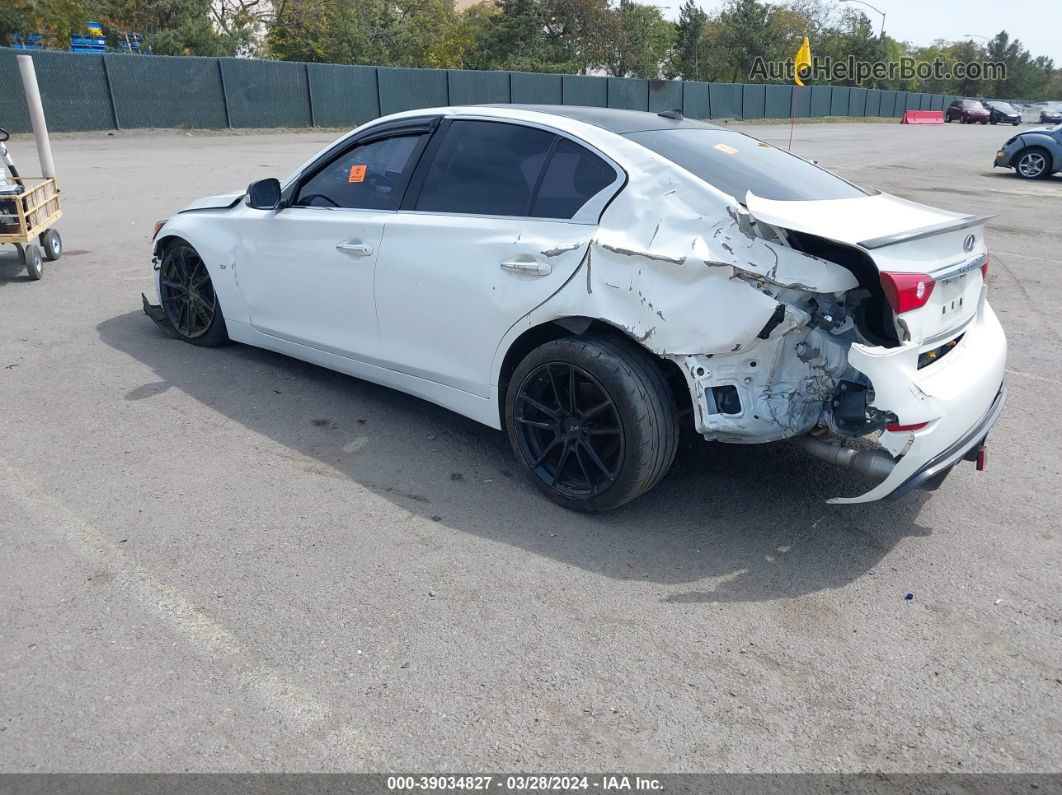 2015 Infiniti Q50 Premium White vin: JN1BV7AP0FM344219