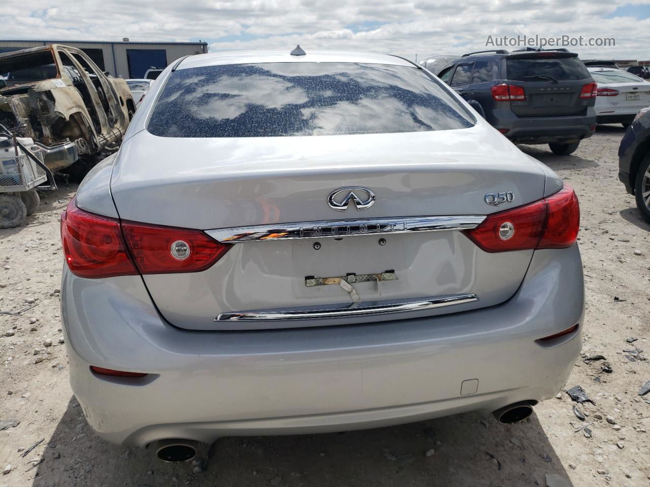 2015 Infiniti Q50 Base Серебряный vin: JN1BV7AP0FM345046