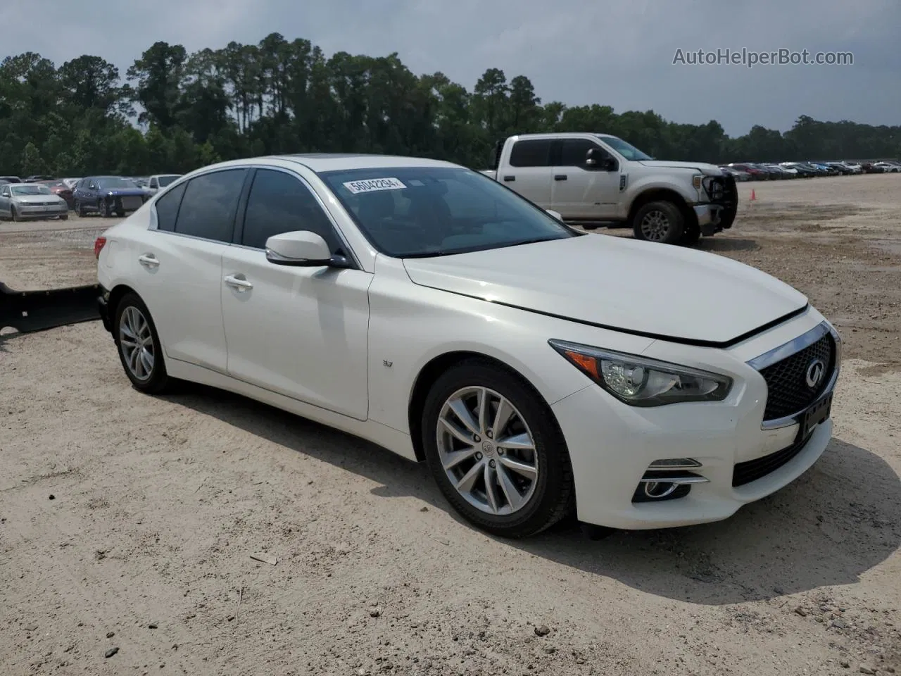 2015 Infiniti Q50 Base White vin: JN1BV7AP0FM350652