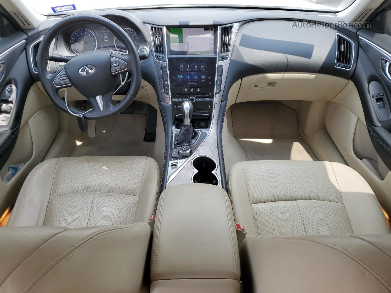 2015 Infiniti Q50 Base Белый vin: JN1BV7AP0FM350652