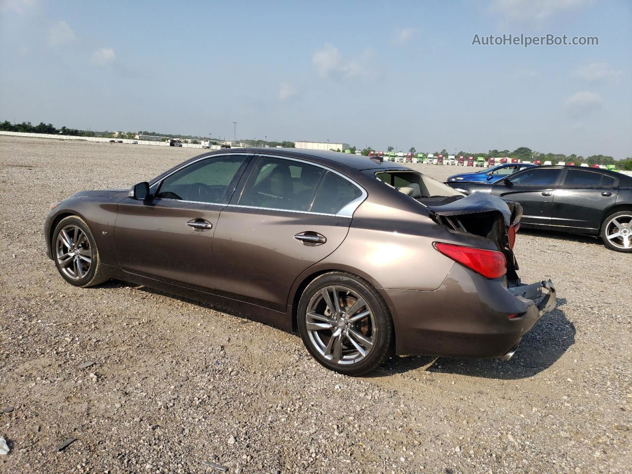 2015 Infiniti Q50 Base Brown vin: JN1BV7AP0FM350733