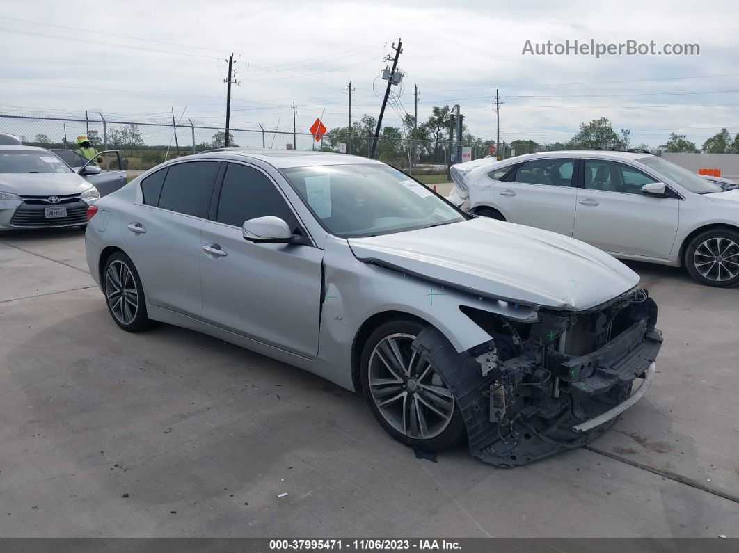 2015 Infiniti Q50 Sport Silver vin: JN1BV7AP0FM356192