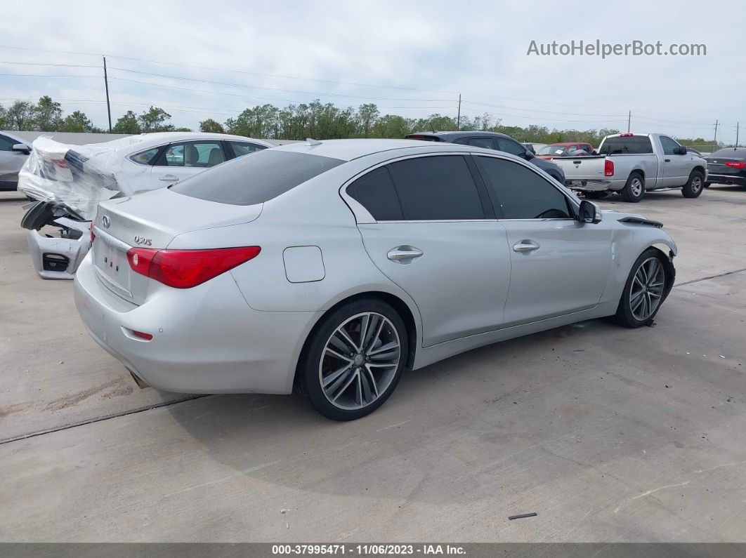 2015 Infiniti Q50 Sport Silver vin: JN1BV7AP0FM356192