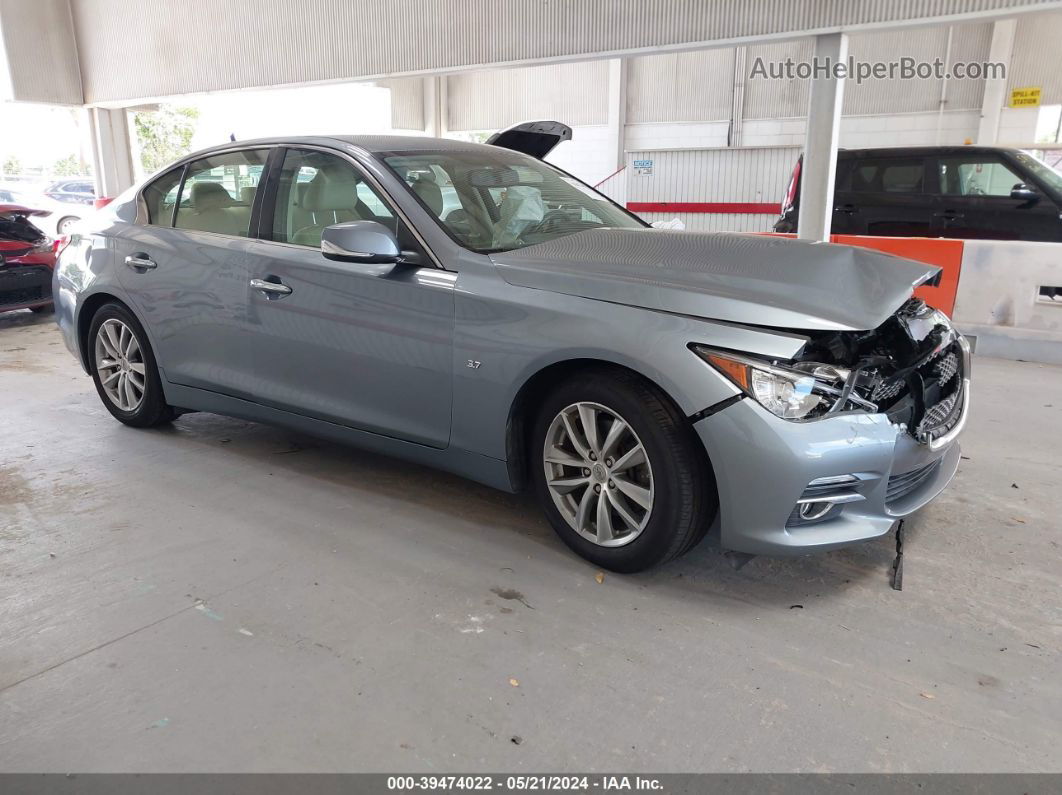 2014 Infiniti Q50 Premium/sport Blue vin: JN1BV7AP1EM670089