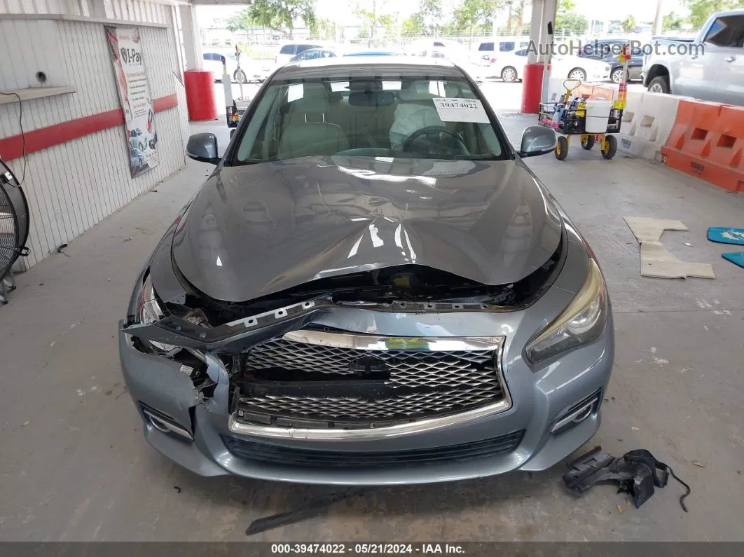 2014 Infiniti Q50 Premium/sport Синий vin: JN1BV7AP1EM670089