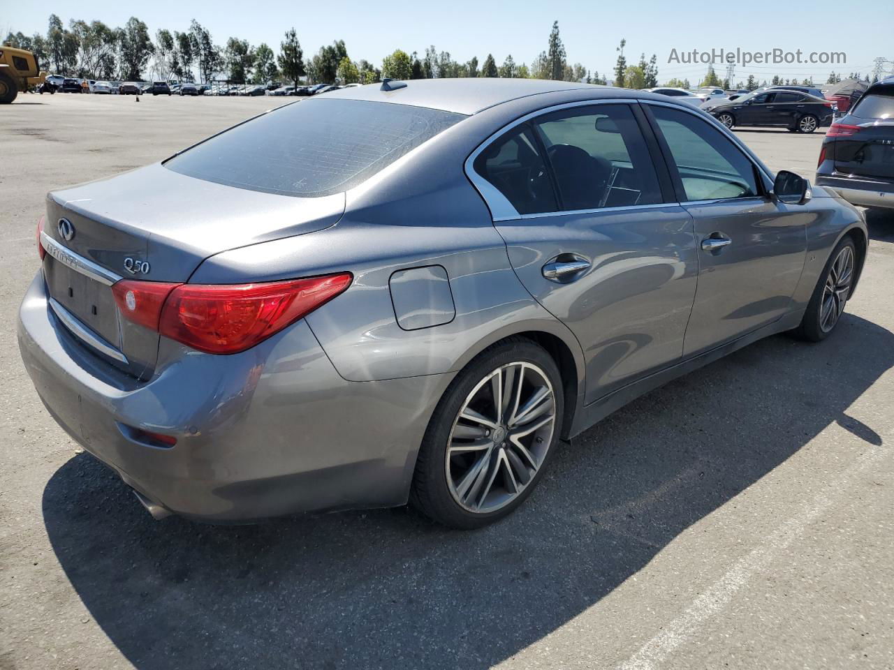 2014 Infiniti Q50 Base Charcoal vin: JN1BV7AP1EM670478