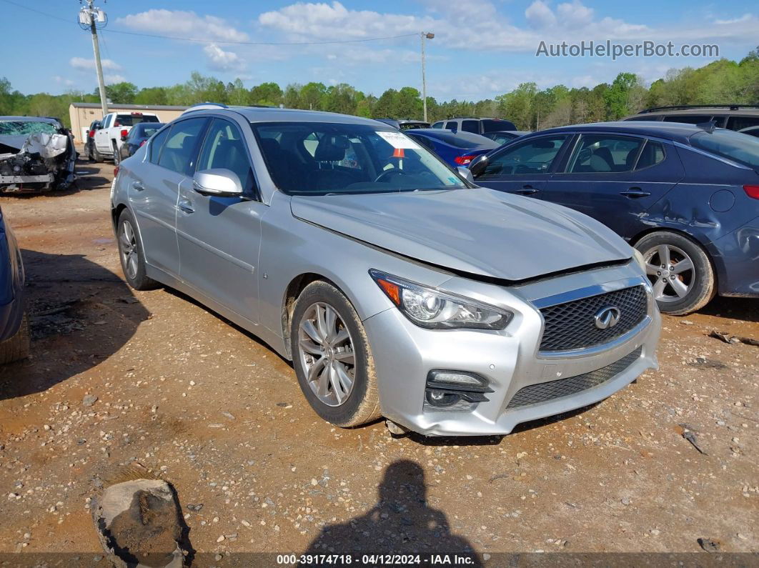 2014 Infiniti Q50 Premium Серебряный vin: JN1BV7AP1EM671081