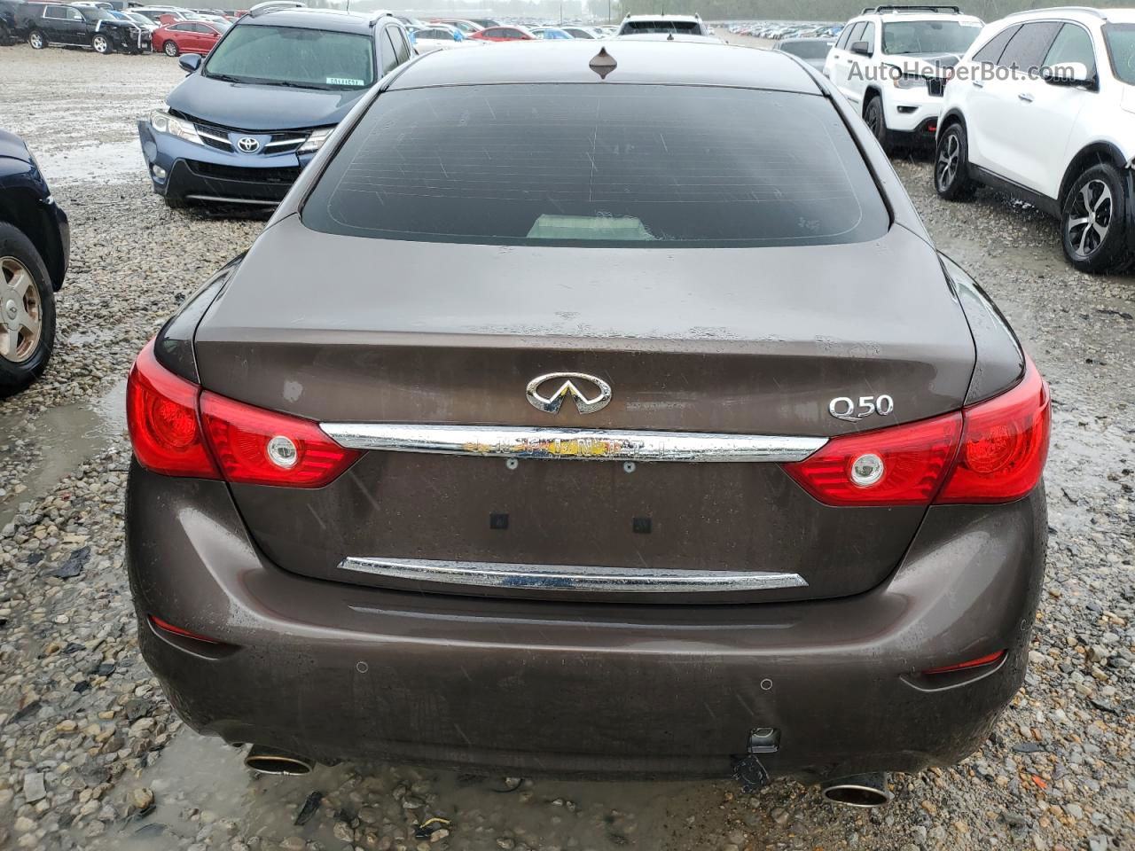 2014 Infiniti Q50 Base Brown vin: JN1BV7AP1EM674739