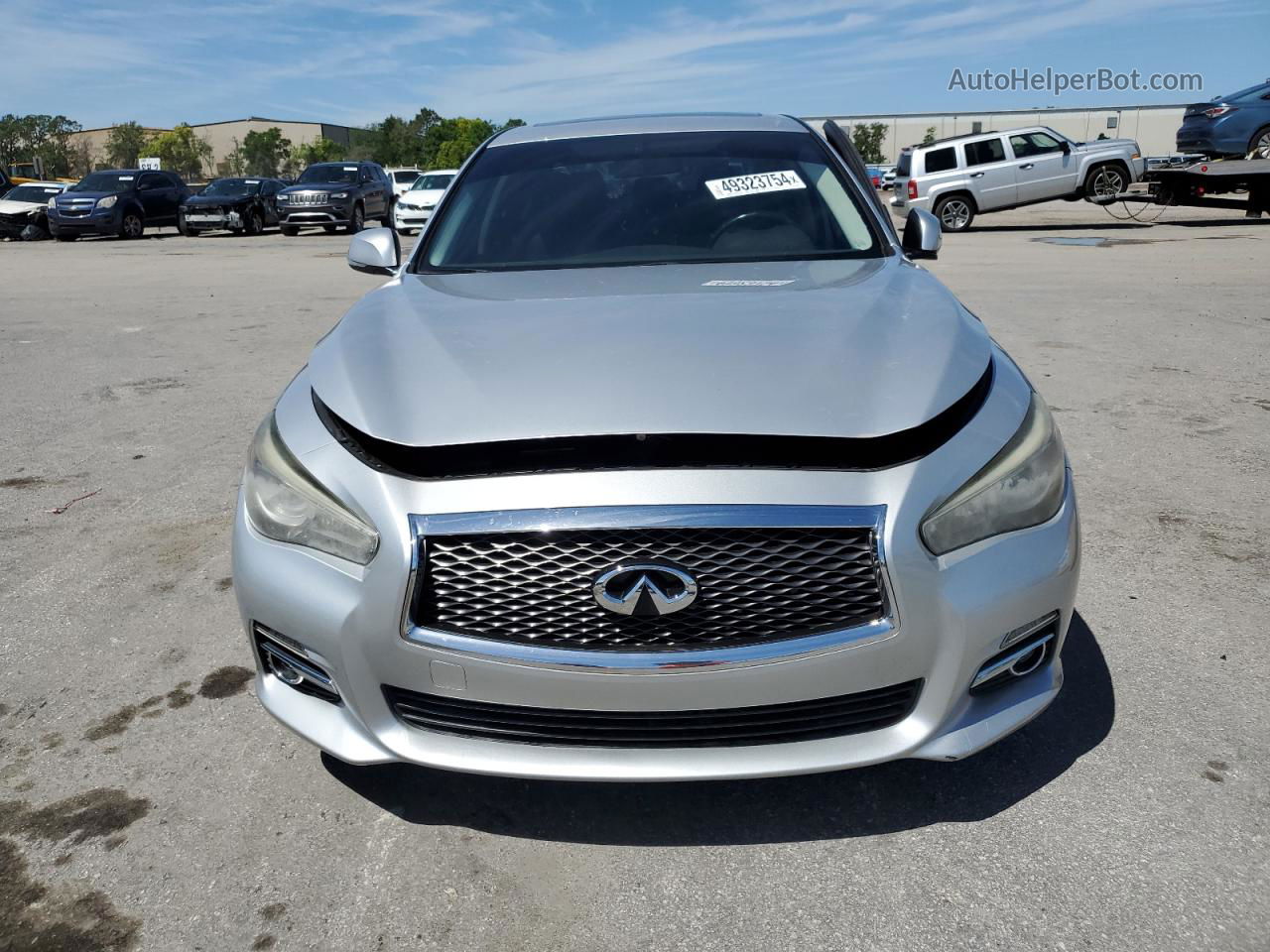 2014 Infiniti Q50 Base Silver vin: JN1BV7AP1EM680301