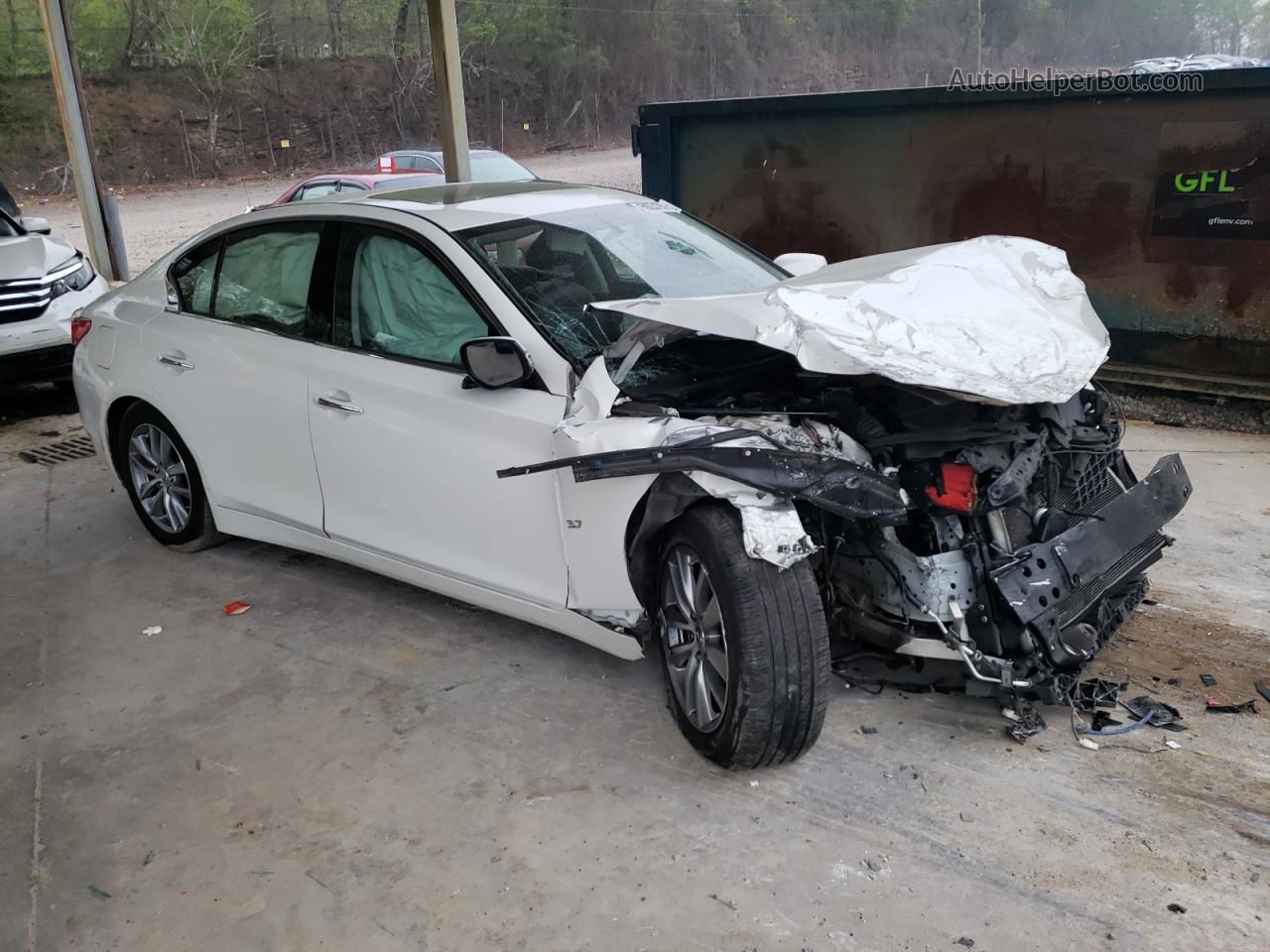 2014 Infiniti Q50 Base White vin: JN1BV7AP1EM683098