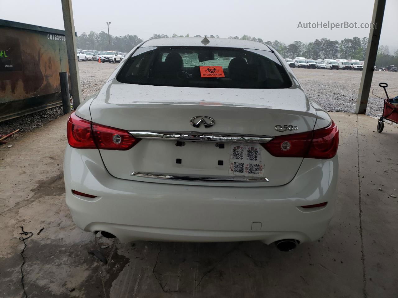 2014 Infiniti Q50 Base White vin: JN1BV7AP1EM683098