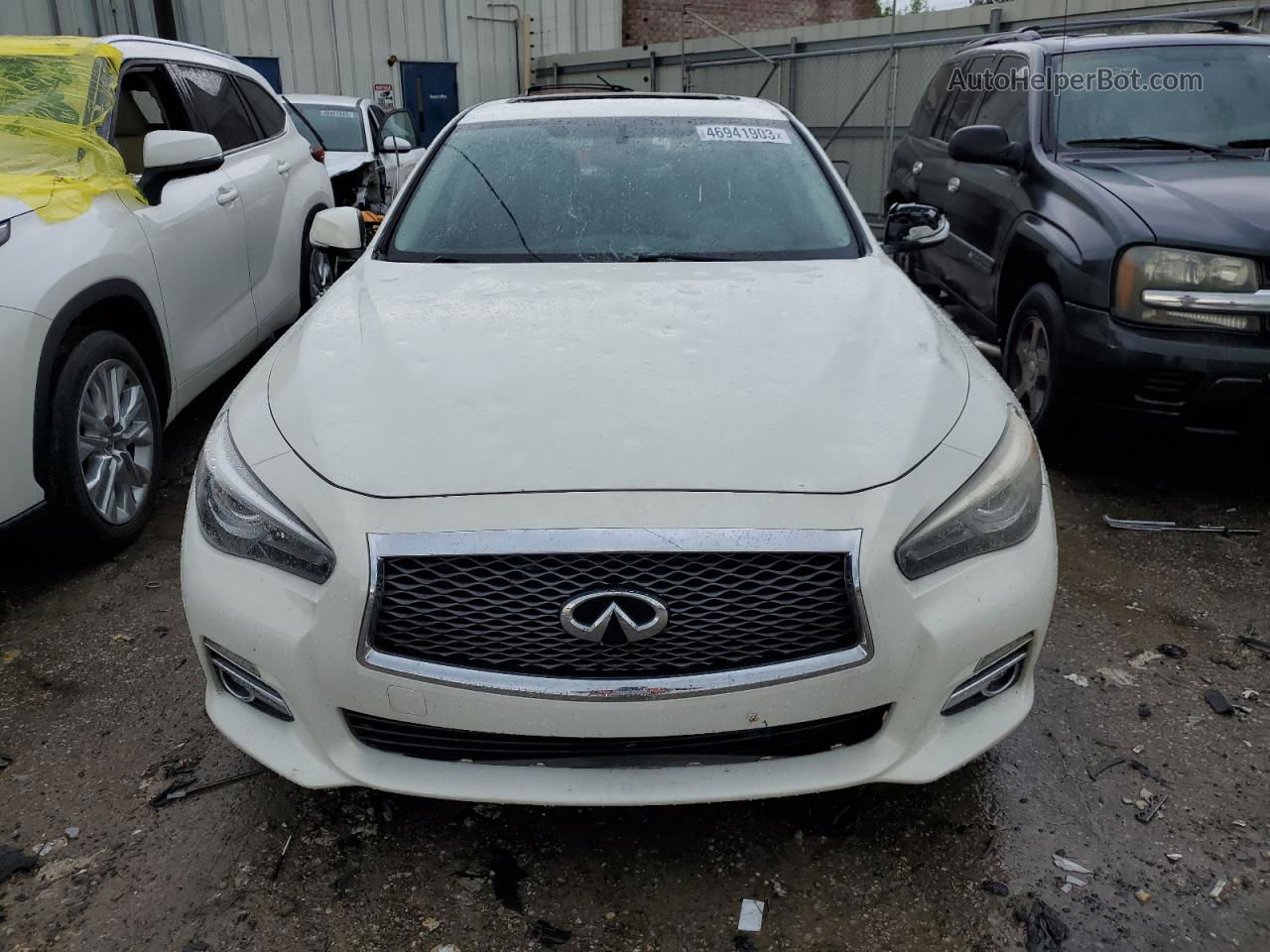 2014 Infiniti Q50 Base White vin: JN1BV7AP1EM684106