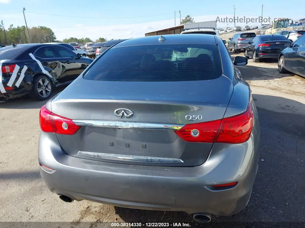 2014 Infiniti Q50 Premium Gray vin: JN1BV7AP1EM687538