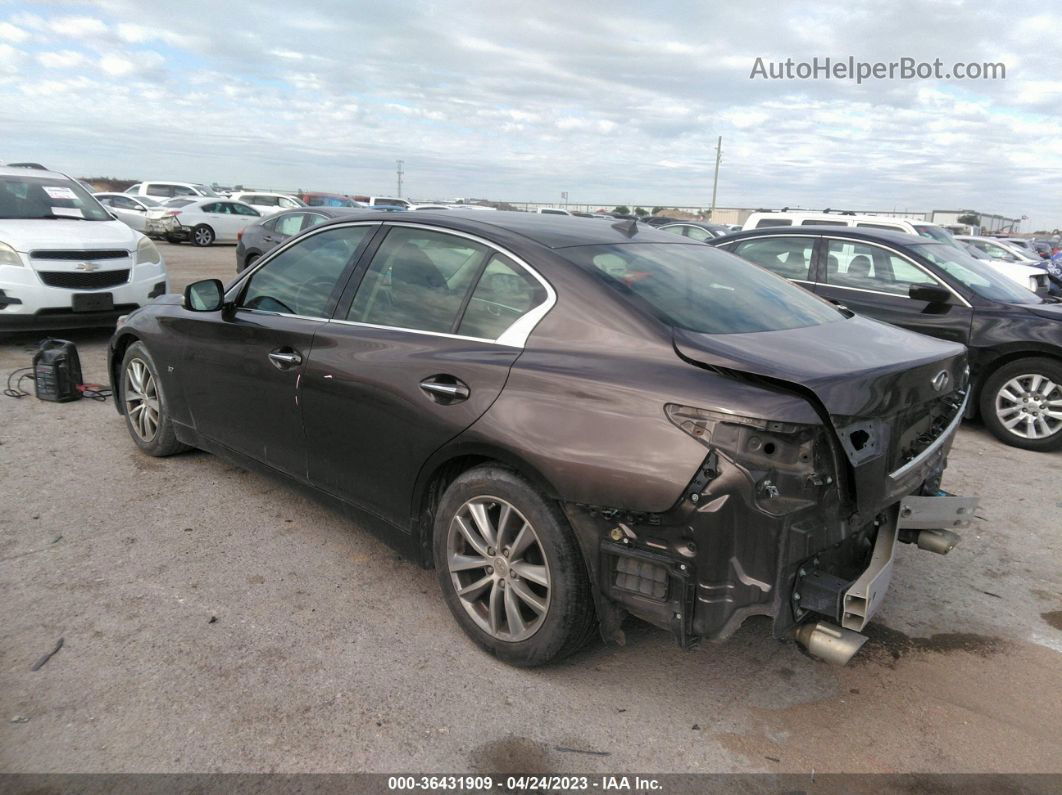 2014 Infiniti Q50 Premium Brown vin: JN1BV7AP1EM693405