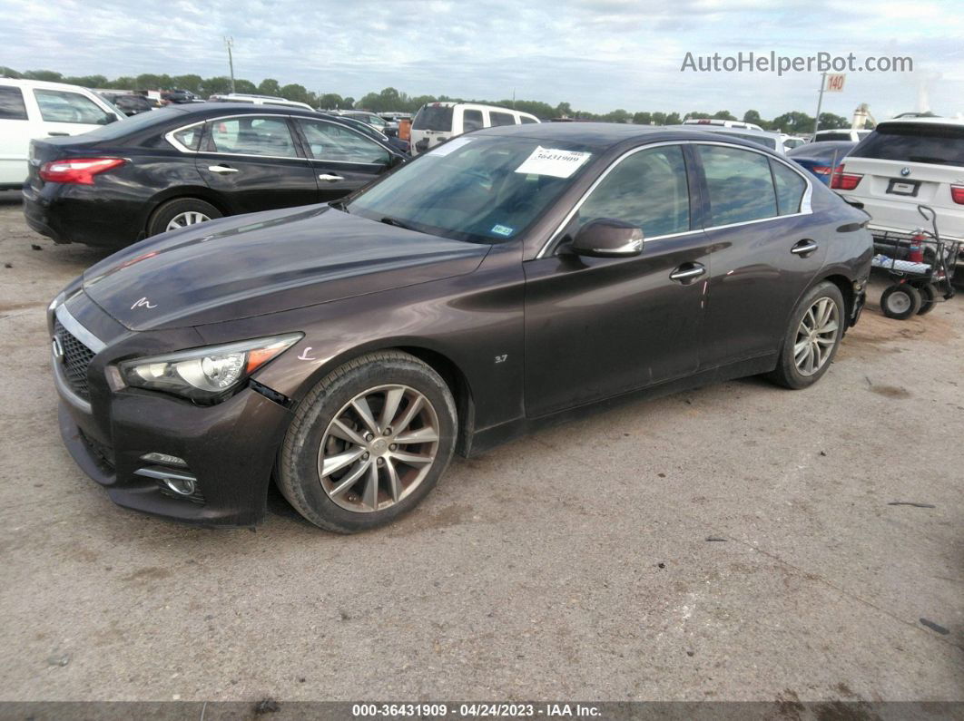 2014 Infiniti Q50 Premium Brown vin: JN1BV7AP1EM693405