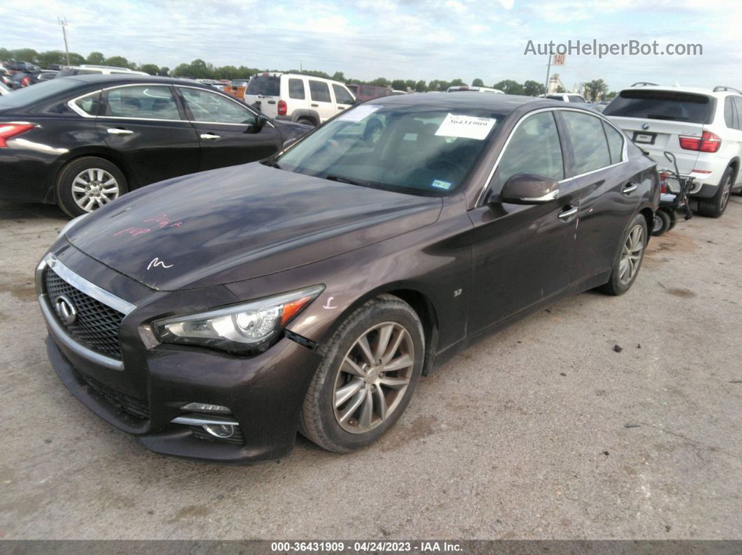 2014 Infiniti Q50 Premium Brown vin: JN1BV7AP1EM693405