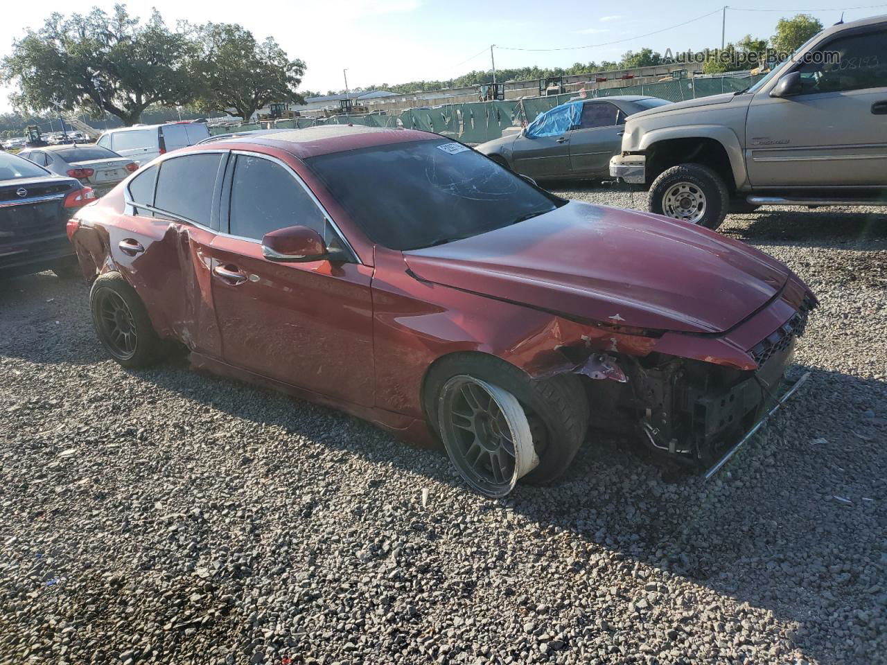 2015 Infiniti Q50 Base Red vin: JN1BV7AP1FM339143