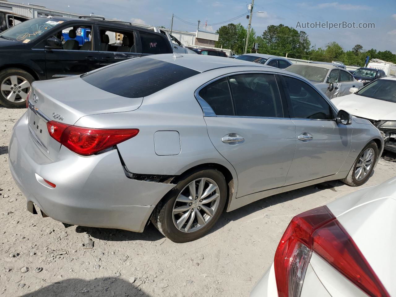 2015 Infiniti Q50 Base Silver vin: JN1BV7AP1FM343614