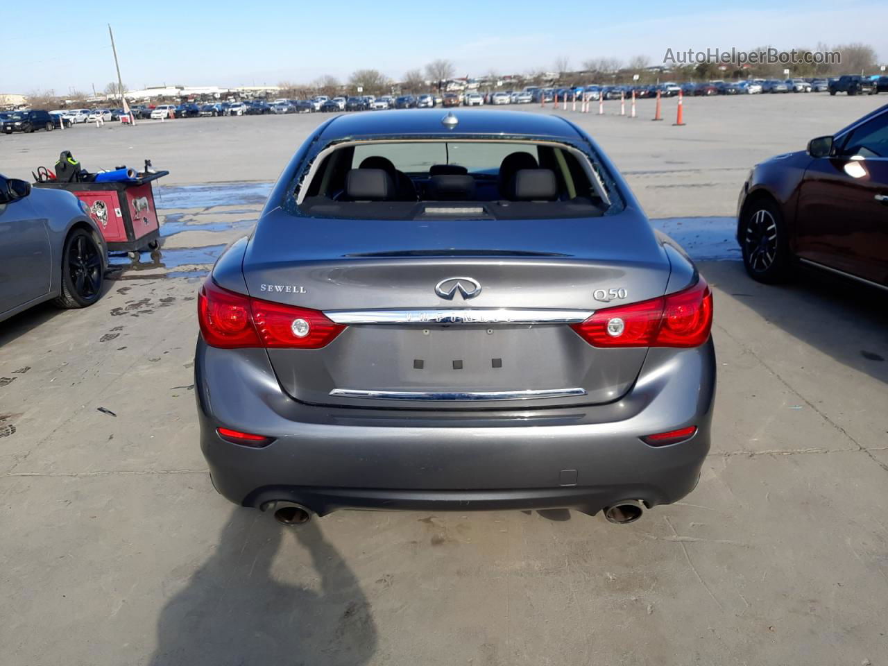 2015 Infiniti Q50 Base Gray vin: JN1BV7AP1FM346304