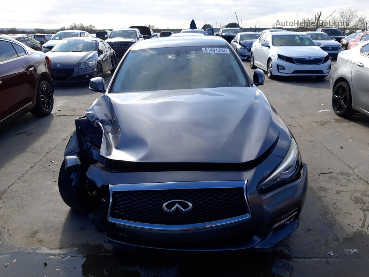 2015 Infiniti Q50 Base Gray vin: JN1BV7AP1FM346304