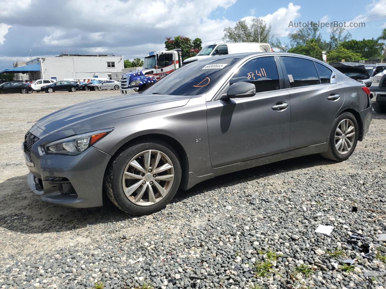 2015 Infiniti Q50 Base Gray vin: JN1BV7AP1FM352880