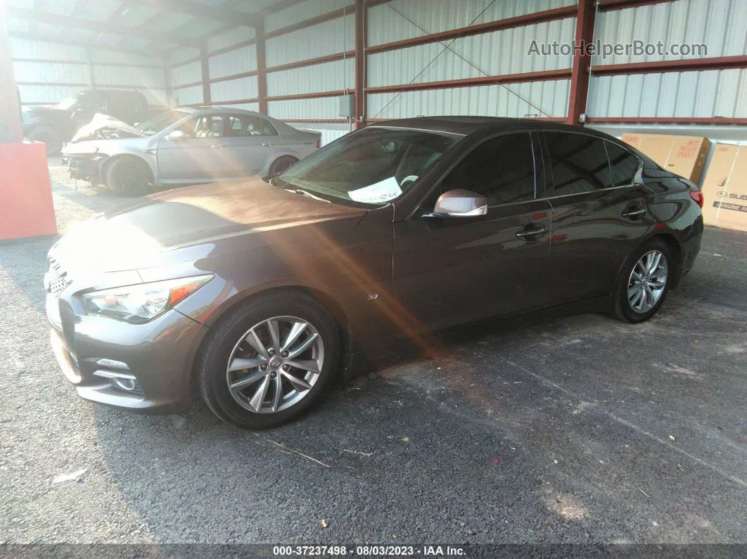 2015 Infiniti Q50 Premium Brown vin: JN1BV7AP1FM354953