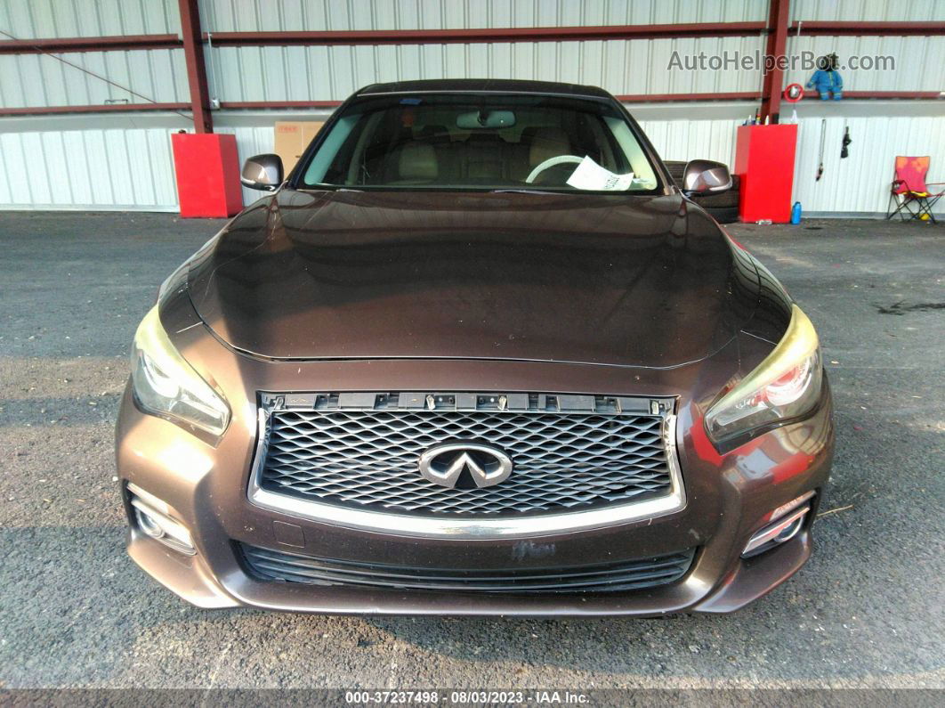 2015 Infiniti Q50 Premium Brown vin: JN1BV7AP1FM354953