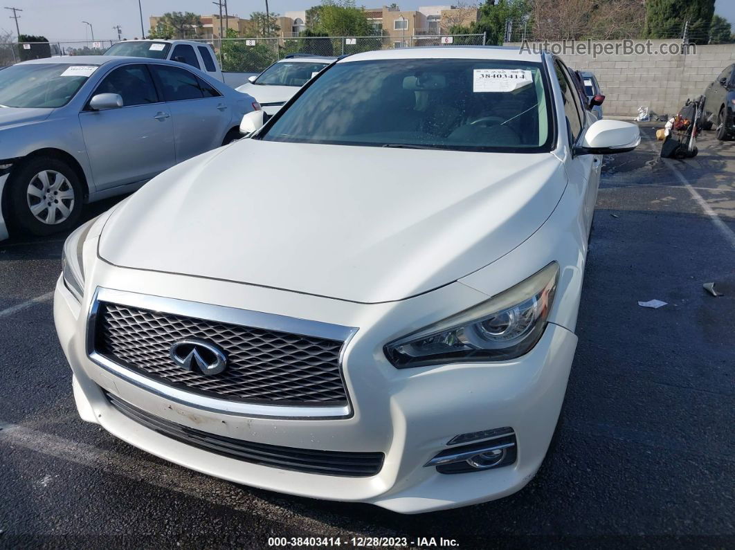 2015 Infiniti Q50 Premium White vin: JN1BV7AP1FM357688