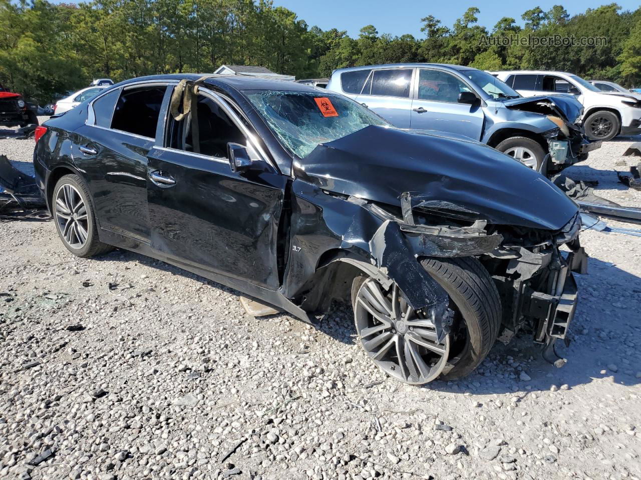 2014 Infiniti Q50 Base Черный vin: JN1BV7AP2EM671669