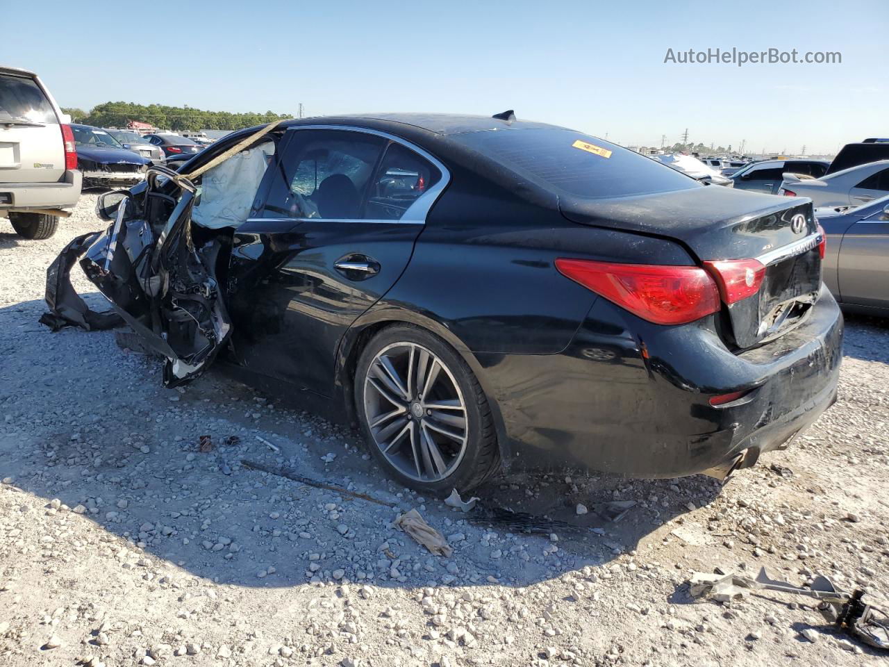 2014 Infiniti Q50 Base Black vin: JN1BV7AP2EM671669