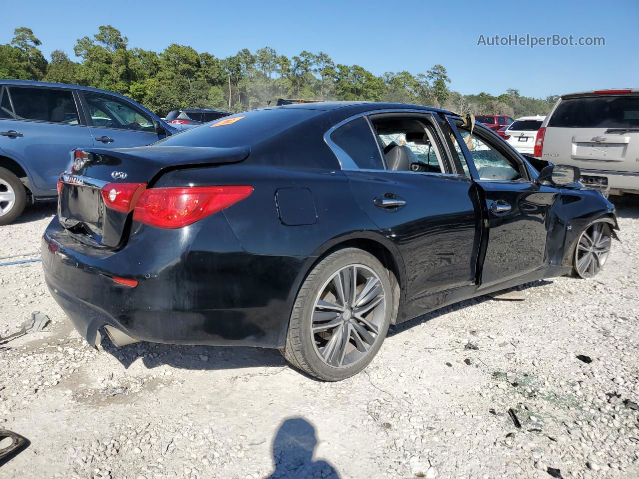 2014 Infiniti Q50 Base Черный vin: JN1BV7AP2EM671669