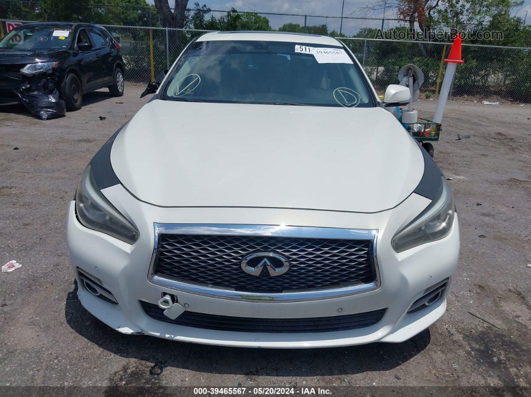 2014 Infiniti Q50 Premium Белый vin: JN1BV7AP2EM675107