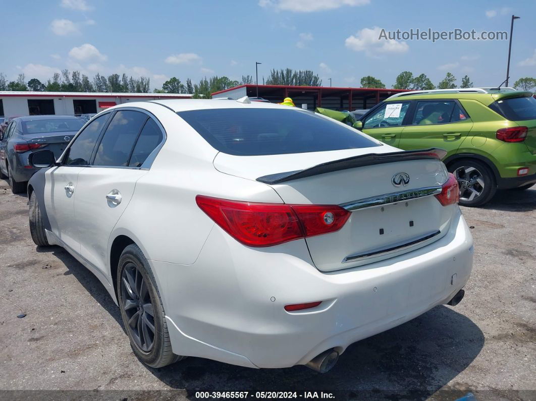 2014 Infiniti Q50 Premium White vin: JN1BV7AP2EM675107