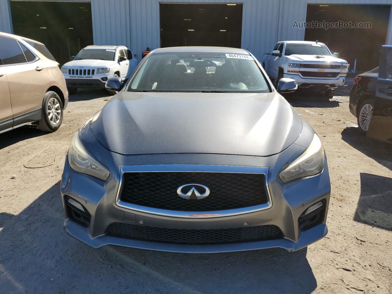 2014 Infiniti Q50 Base Gray vin: JN1BV7AP2EM676905