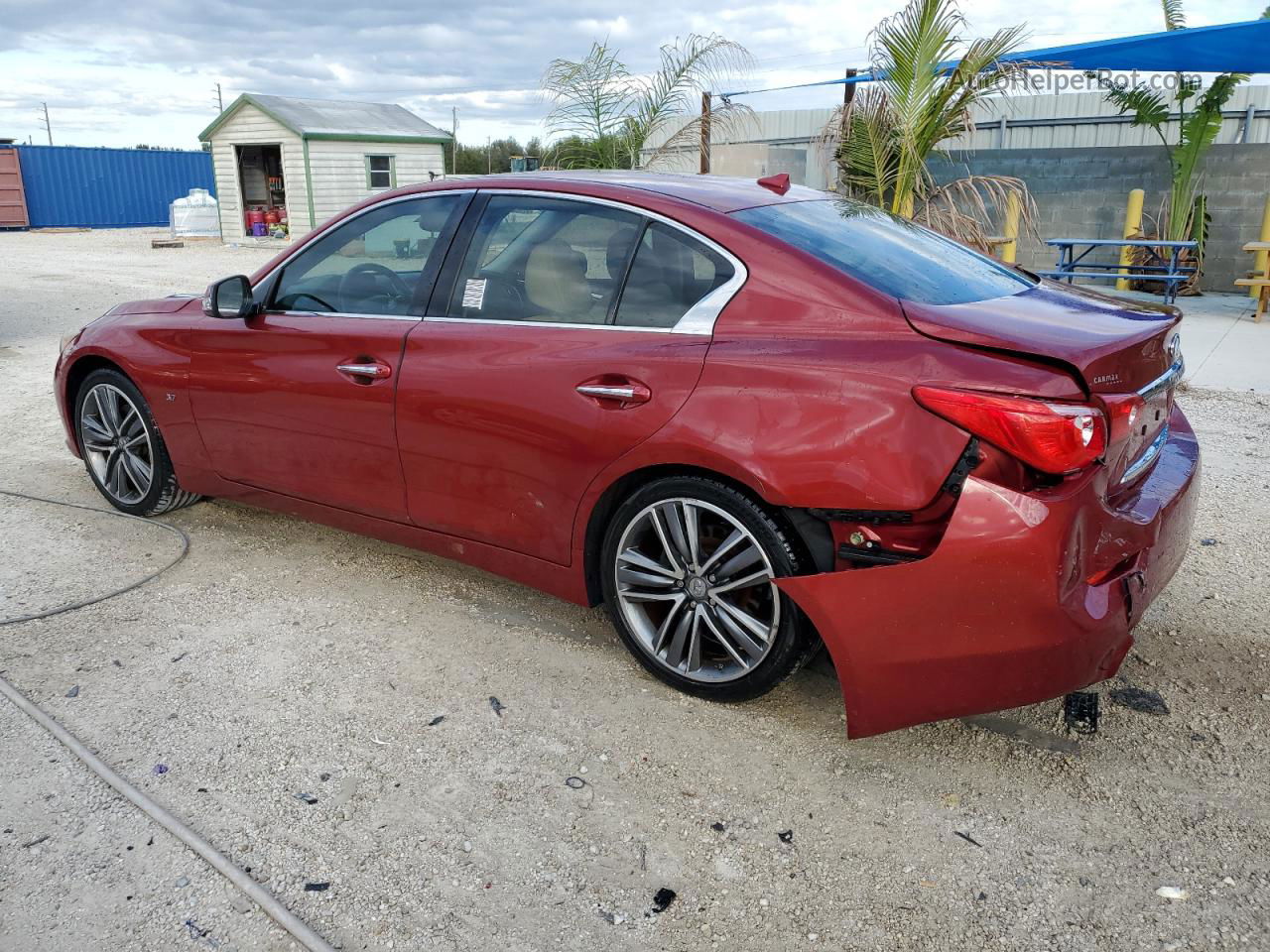 2014 Infiniti Q50 Base Red vin: JN1BV7AP2EM680467