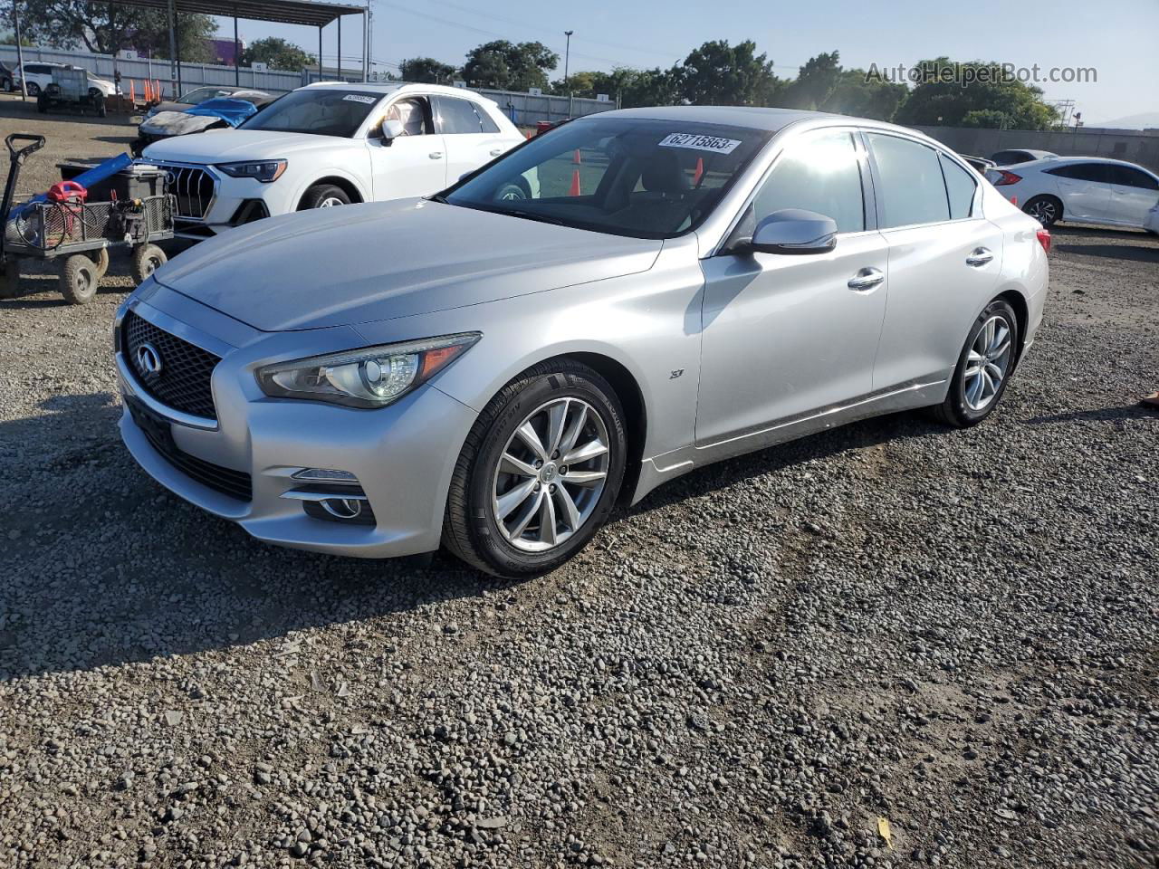 2014 Infiniti Q50 Base Silver vin: JN1BV7AP2EM684003