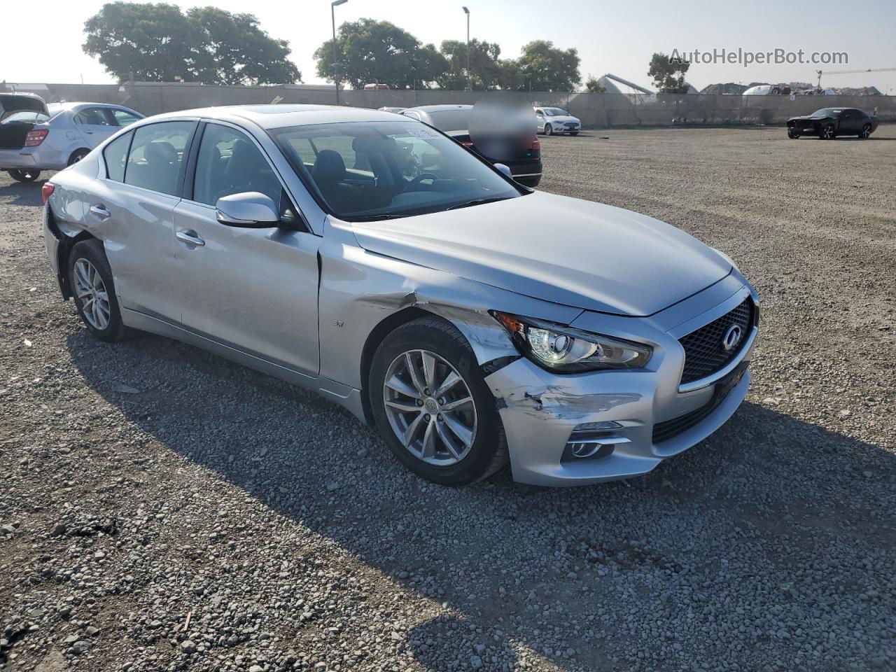 2014 Infiniti Q50 Base Silver vin: JN1BV7AP2EM684003