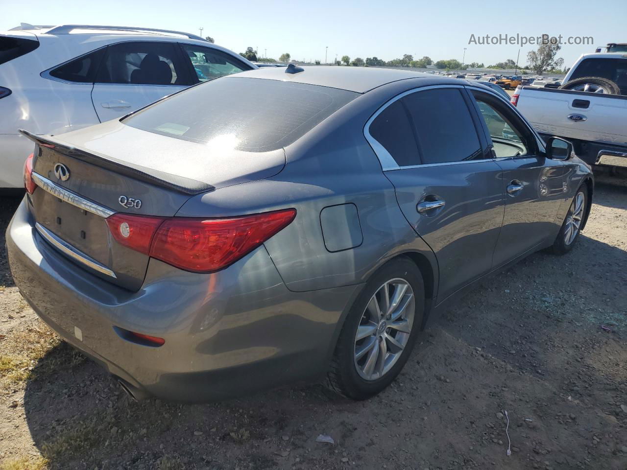 2014 Infiniti Q50 Base Gray vin: JN1BV7AP2EM685295