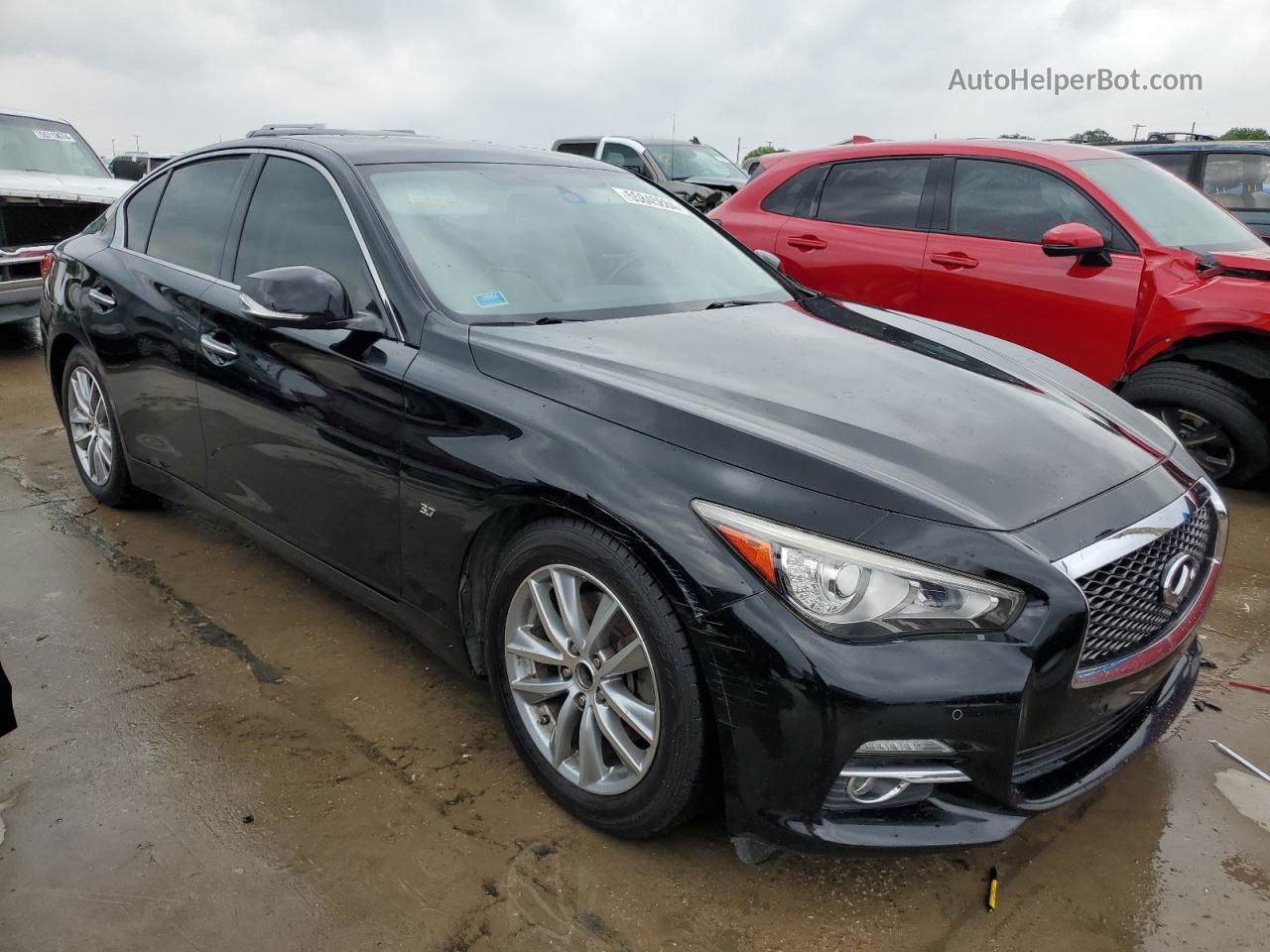 2014 Infiniti Q50 Base Черный vin: JN1BV7AP2EM689802