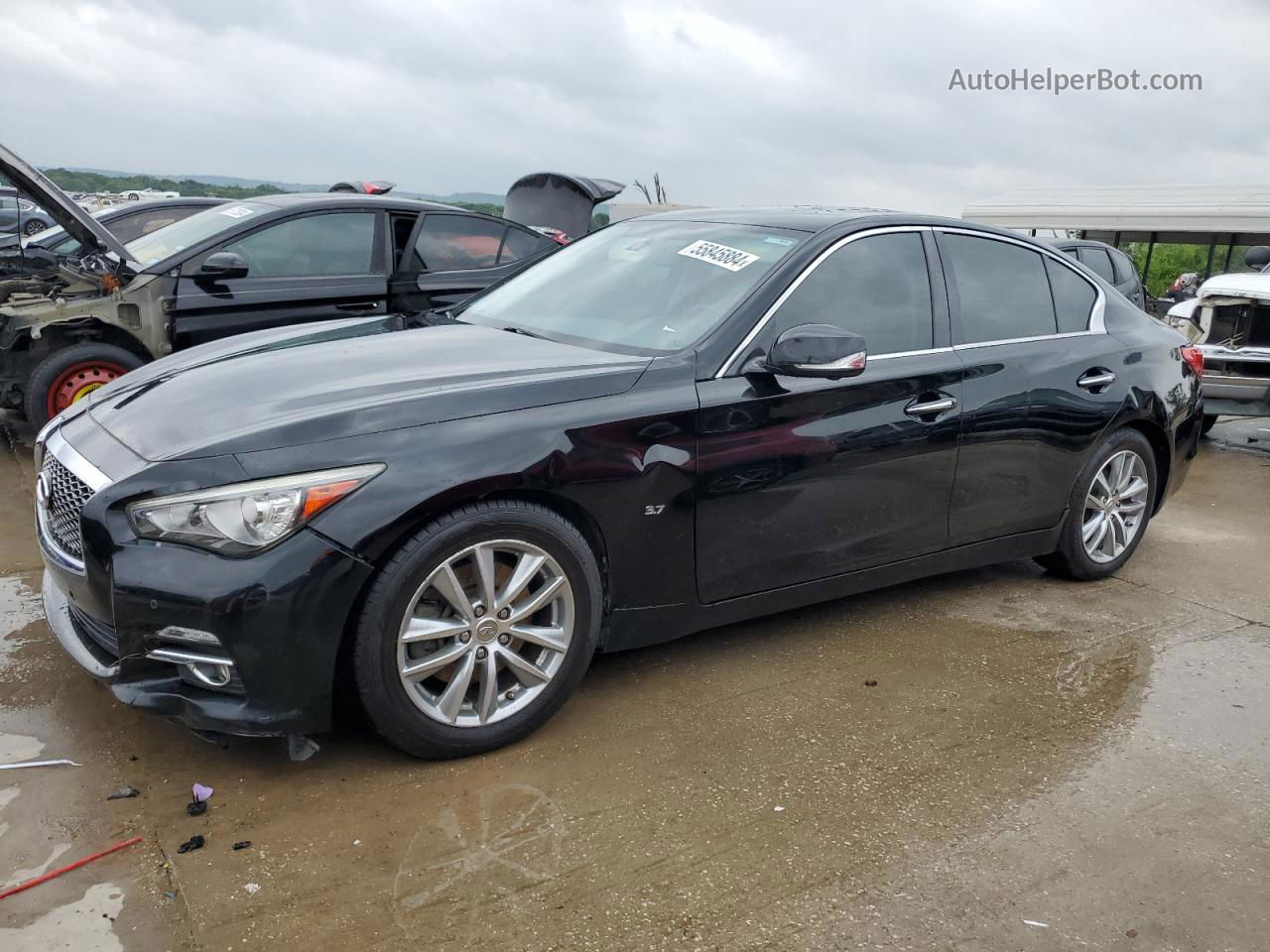 2014 Infiniti Q50 Base Черный vin: JN1BV7AP2EM689802