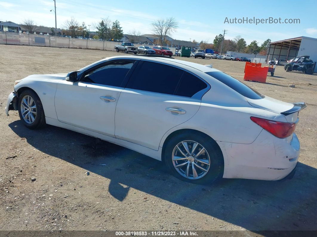 2014 Infiniti Q50 Premium White vin: JN1BV7AP2EM690528