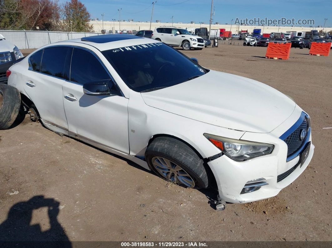 2014 Infiniti Q50 Premium Белый vin: JN1BV7AP2EM690528