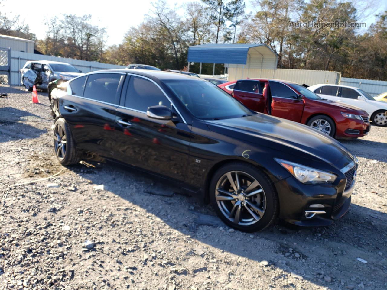 2014 Infiniti Q50 Base Black vin: JN1BV7AP2EM693042