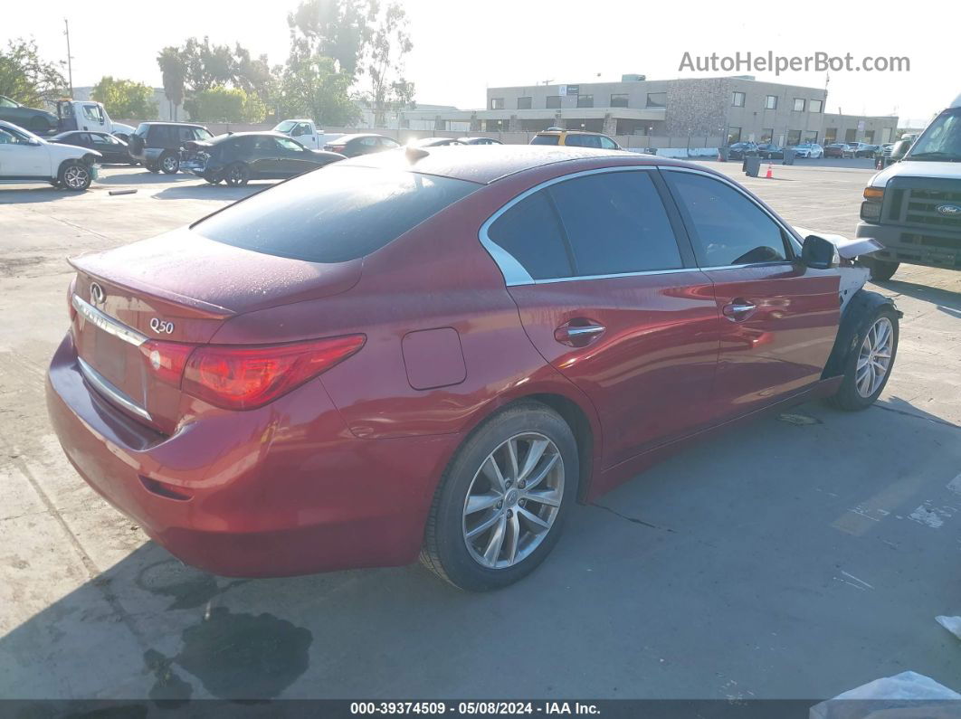 2015 Infiniti Q50 Premium Red vin: JN1BV7AP2FM336803