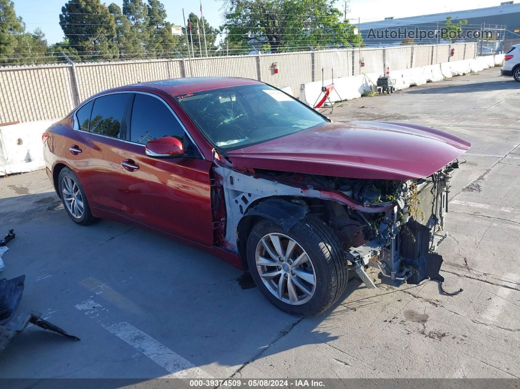 2015 Infiniti Q50 Premium Red vin: JN1BV7AP2FM336803