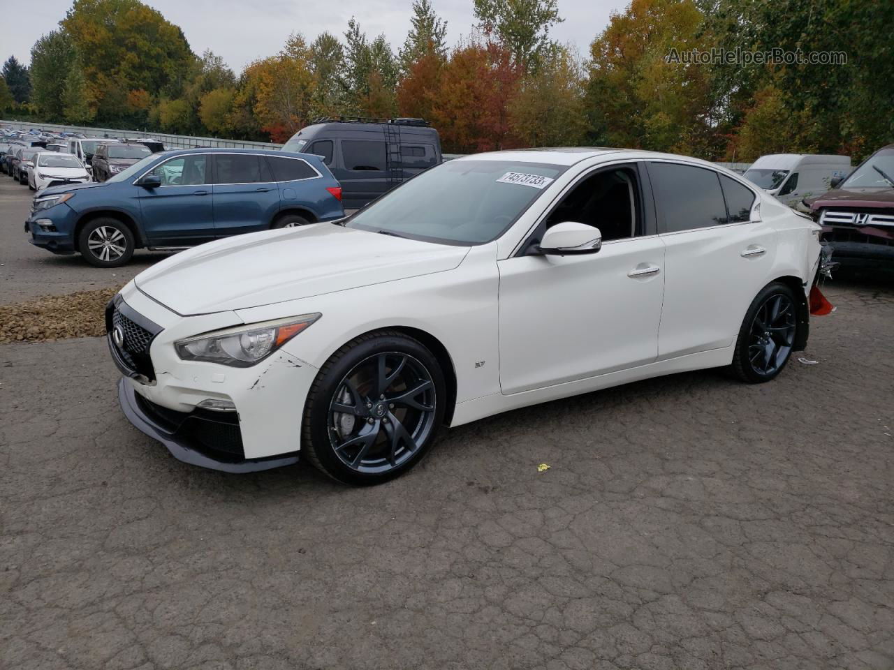 2015 Infiniti Q50 Base White vin: JN1BV7AP2FM340737