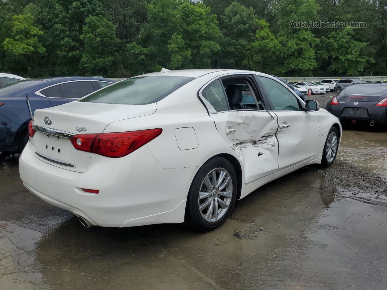 2015 Infiniti Q50 Base Белый vin: JN1BV7AP2FM347414