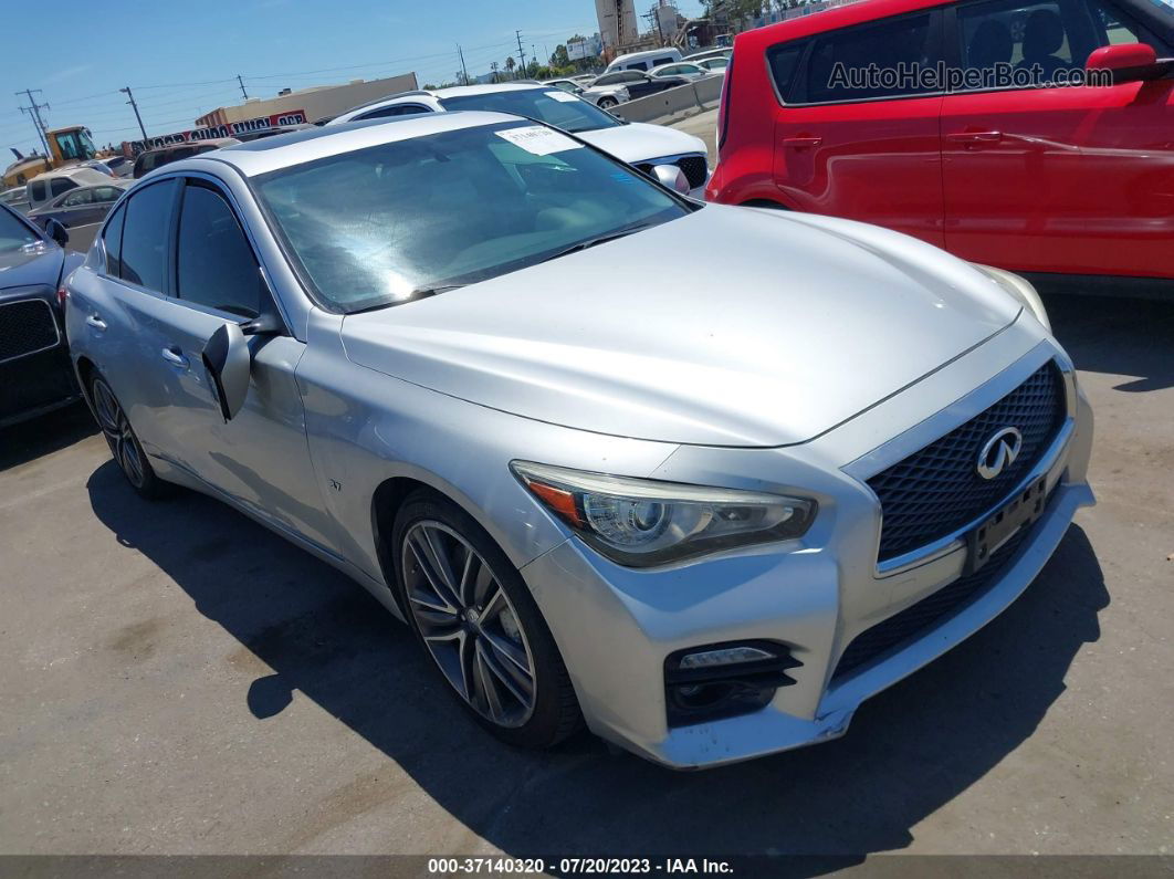 2015 Infiniti Q50 Sport Silver vin: JN1BV7AP2FM348840